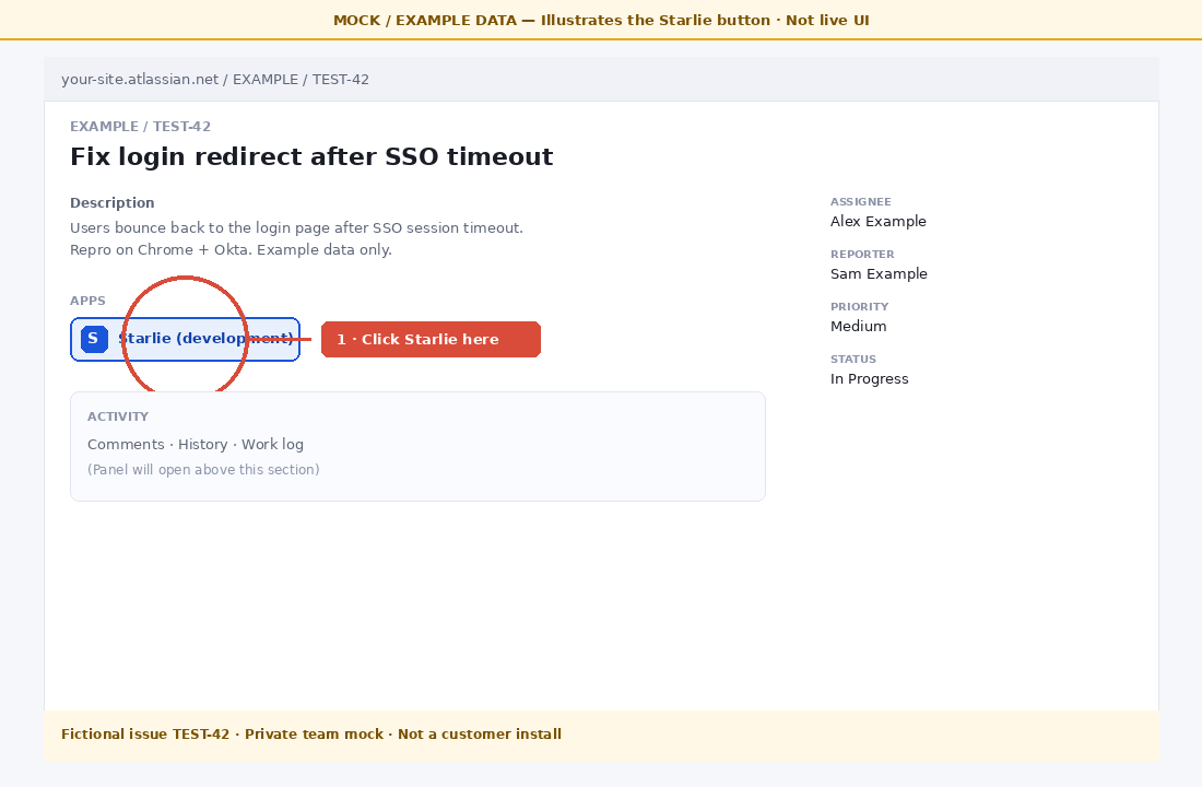 МОК: контроль Starlie на задаче Jira